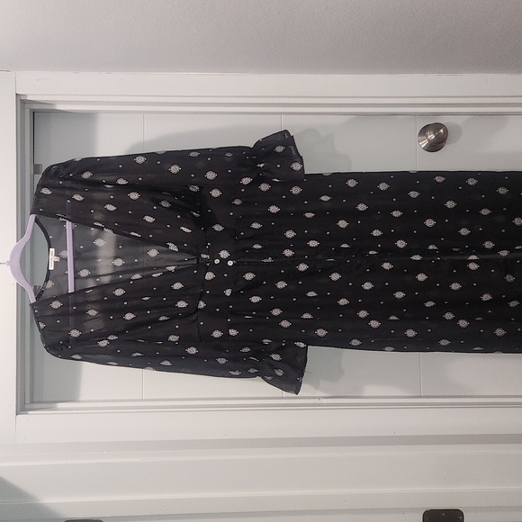Charlotte Russe Black Printed Longline Kimono - Picture 4 of 11